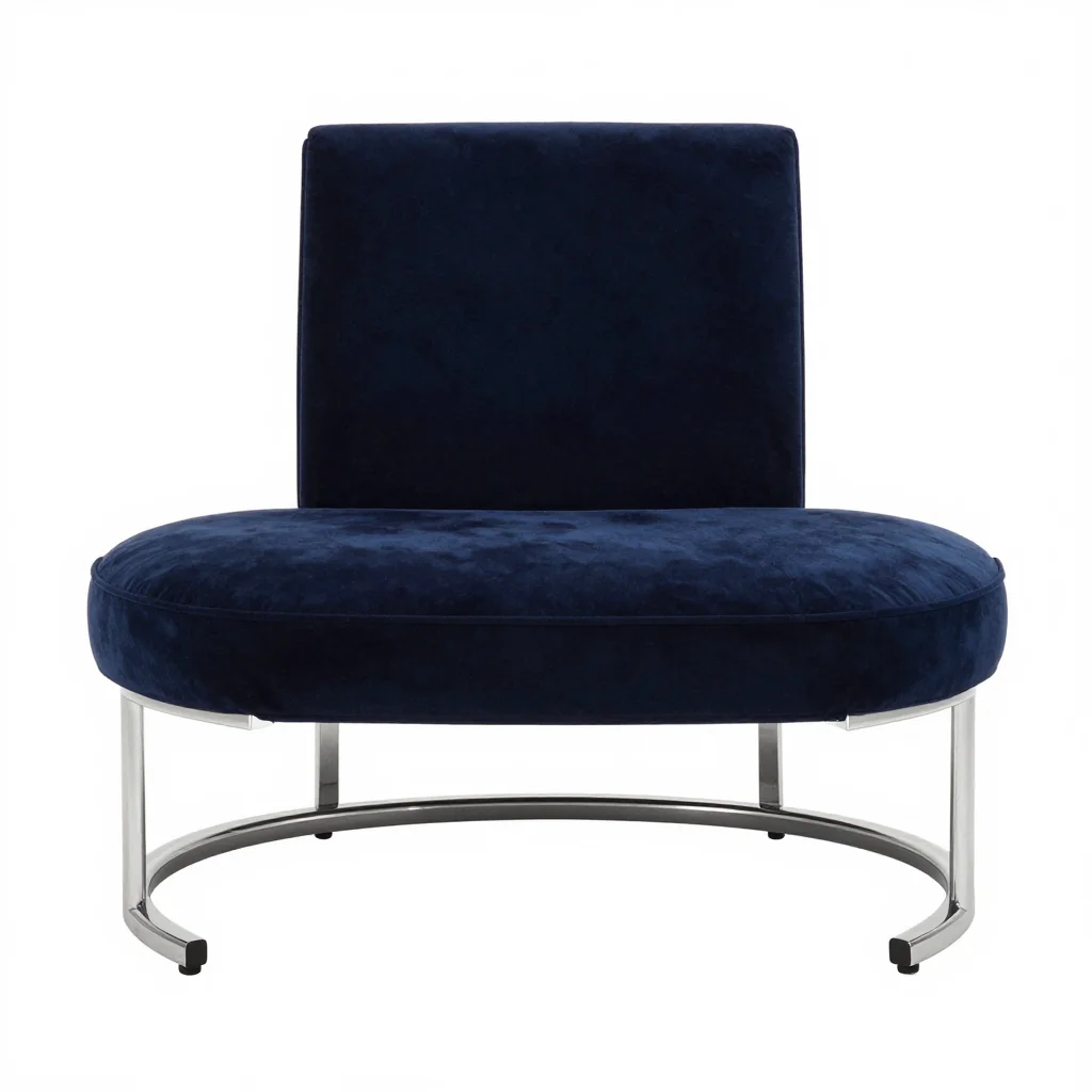 Mid-Century Modern Velvet Bench